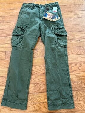 NWT Jet Lag Pants Mens 30x34 Dark Green Cargo Baggy Military Utility Y2K